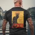 SteinlenLe Chat Noir Il Gatto Nero T-shirt da uomo con stampa posteriore Regalos para ancianos