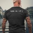 Sudo Rm -Rf Linux Informatico Codice Geek T-shirt da uomo con stampa posteriore Regalos para ancianos