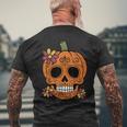 Sugar Skull Pumpkin Mexican Halloween Dia De Los Muertos Men's T-shirt Back Print Gifts for Old Men