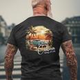 Sunset Cuba Oldtimer Palm Trees Retrointage Summer T-Shirt mit Rückendruck Geschenke für alte Männer