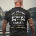 Super Papy Gamer Humour Geek Homme Humoristique Console T-shirt imprimé au dos Cadeaux pour les vieillards