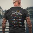 I Survived 100 Days Of School Drop Off Lines 100 Days Men's T-shirt Back Print Gifts for Old Men