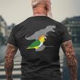 T-Rex Birb Memee Dinosaur Parrot T-Shirt mit Rückendruck Geschenke für alte Männer