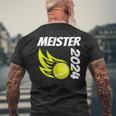 Team Club Tennis Meister 2024 Climber Fan Trainer T-Shirt mit Rückendruck Geschenke für alte Männer