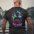 Techno Is Life's Rhythm T-Shirt mit Rückendruck Geschenke für alte Männer