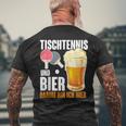 Tischtennis Und Bier Darum Bin Ich Hier Slogan Alcohol T-Shirt mit Rückendruck Geschenke für alte Männer