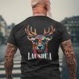 Traditional Deer Oktoberfest Lederhosen Lausbua T-Shirt mit Rückendruck Geschenke für alte Männer