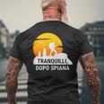 Tranquilli Dopo Spiana Frase Divertente Trekking Montagna T-shirt da uomo con stampa posteriore Regalos para ancianos