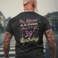Troppo Benedetto Per Essere Stressato 39 ° Compleanno 39 Anni T-shirt da uomo con stampa posteriore Regalos para ancianos