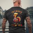 Trump Thanksgiving I'm Thankful Trump Won Men's T-shirt Back Print Gifts for Old Men