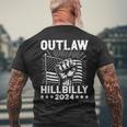 Trump Vance 2024 Donald Trump JD Vance Outlaw Hillbilly Men's T-shirt Back Print Gifts for Old Men