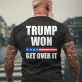 Trump Won Get Over It 2024 Donald Trump Won 2024 Men's T-shirt Back Print Gifts for Old Men
