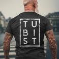 Tubist Minimalism Tuba Tuba Player T-Shirt mit Rückendruck Geschenke für alte Männer