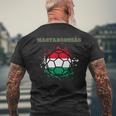 Ungarn Fußball Ungarische Flagge Fan Trikot T-Shirt mit Rückendruck Geschenke für alte Männer