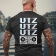 Utz Utz Utz Cool Techno Beat s T-Shirt mit Rückendruck Geschenke für alte Männer