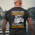 Verneigt Euch Ihr Luschen Der Lagergott Ist Jetzt Da Slogan T-Shirt mit Rückendruck Geschenke für alte Männer