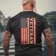 Veteran Veterans Day Usa United States America American Flag Men's T-shirt Back Print Gifts for Old Men