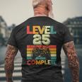 Video Gamer Nivel 25 Completo Retro 25 Aniversario De Bodas Camiseta Hombre Estampado Espalda Regalos para ancianos