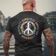 Vielfalt Gleichheit Liebe Frieden Menschenrechte Soziale Gerechtigkeit T-Shirt mit Rückendruck Geschenke für alte Männer