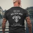 Viking Geh Mir Aus Dem Weg Du Unnötiger Sozialkontakt G T-Shirt mit Rückendruck Geschenke für alte Männer