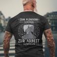 Viking Warrior Saying Zum Plündern Geboren Norseiking T-Shirt mit Rückendruck Geschenke für alte Männer