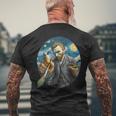 Vincentan Gogh Dipingere Il Sogno Degli Amanti Dell'arte Mondiale T-shirt da uomo con stampa posteriore Regalos para ancianos