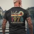 Vintage 1978 Retro 44Th Birthday Limited Edition Retro T-shirt da uomo con stampa posteriore Regalos para ancianos