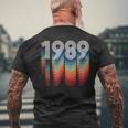 Vintage 1989 T-shirt da uomo con stampa posteriore Regalos para ancianos