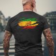 Vintage Ancient Ethiopia Flag Lion Judah Rasta Reggae T-Shirt mit Rückendruck Geschenke für alte Männer