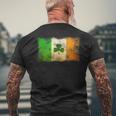 Vintage Flag Ireland Grunge Distressed Irish Top T-Shirt mit Rückendruck Geschenke für alte Männer