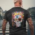 Vintage Graffiti Biker Rocker Skeleton Punk Horror Skull T-Shirt mit Rückendruck Geschenke für alte Männer