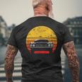 Vintage Retro Muscle Car For8 And Oldtimer Fans T-Shirt mit Rückendruck Geschenke für alte Männer