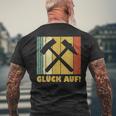 Vintage Ruhrpott Glück Auf Mining Beater And Iron T-Shirt mit Rückendruck Geschenke für alte Männer