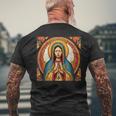 Virgen De Guadalupe Camicia Da Uomo Nostra Signora Di Guadalupe T-shirt da uomo con stampa posteriore Regalos para ancianos