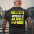 Warnung Schlechter Laune Ansprechen Auf Eigene Gefahrahr S T-Shirt mit Rückendruck Geschenke für alte Männer