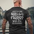 Warum Ich Ohne Akku Fahre Weil Ich Es Kann Cycle T-Shirt mit Rückendruck Geschenke für alte Männer