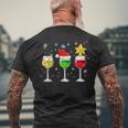 Weihnachten Prosecco Wein Lustiges Sekt Weinglas Geschenk T-Shirt mit Rückendruck Geschenke für alte Männer