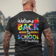 Welcome Back To School Lunch Lady Cafeteria Tie Dye Leopard Men's T-shirt Back Print Gifts for Old Men
