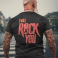 I Will Rock You Chitarra Elettrica Basso Chitarrista T-shirt da uomo con stampa posteriore Regalos para ancianos