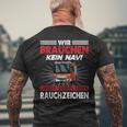 Wir Bauch Wir Bauch Kein Navi T-Shirt mit Rückendruck Geschenke für alte Männer