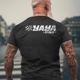 Yaya Pit Crew Race Car Birthday Family Racing Men's T-shirt Back Print Gifts for Old Men