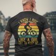 Yo Sé Que Paseo Como Una Chica Tratar De Mantener Arriba Bicicleta Bicicleta Chica Camiseta Hombre Estampado Espalda Regalos para ancianos