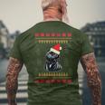 Black Pug Ugly Christmas Sweater Pug Parents Men's T-shirt Back Print Gifts for Old Men