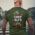 Chef Elf Christmas Outfit Partner Look Christmas T-Shirt mit Rückendruck Geschenke für alte Männer