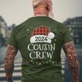 Christmas Cousin Crew 2024 Matching Xmas Family Pajama Men's T-shirt Back Print Gifts for Old Men