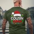 Cousin Crew Buffalo Plaid Xmas Pajamas Christmas Lights Men's T-shirt Back Print Gifts for Old Men
