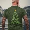 Dinosaur Christmas Tree Dino Trex Dinosaur Lover Christmas Men's T-shirt Back Print Gifts for Old Men