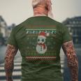 Usa Soccer Ugly Christmas Sweater Football Snowmen Men's T-shirt Back Print Gifts for Old Men