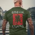 Greetingsom Krampus Santa Claus Kramperl Perchten Krampus S T-Shirt mit Rückendruck Geschenke für alte Männer