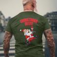 Microfono Musica Musicista Inverno Babbo Natale Christmas T-shirt da uomo con stampa posteriore Regalos para ancianos